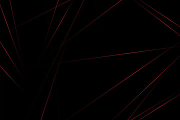 Abstract black with red lines, triangles background modern design. Vector illustration EPS 10.