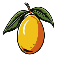 mango fruit isolated on white background
