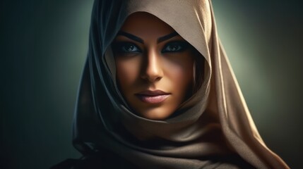 Naklejka premium A woman in an Arabian cape