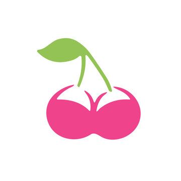 Erotic Cherry Adult Business Vector Logo Design.