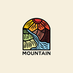 Mountain Logo Symbol Design illustration vector Icon Emblem