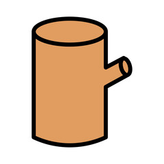 Industry Wood Wooden Filled Outline Icon