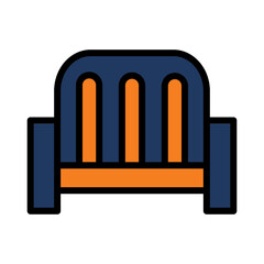Wood Working Bench Filled Outline Icon