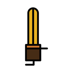 Chainsaw Tool Wood Filled Outline Icon