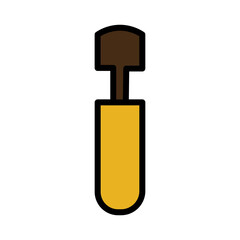 Chisel Tool Wood Filled Outline Icon