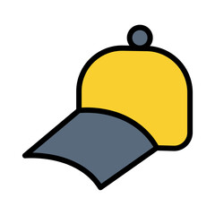 Cap Sports Wear Filled Outline Icon