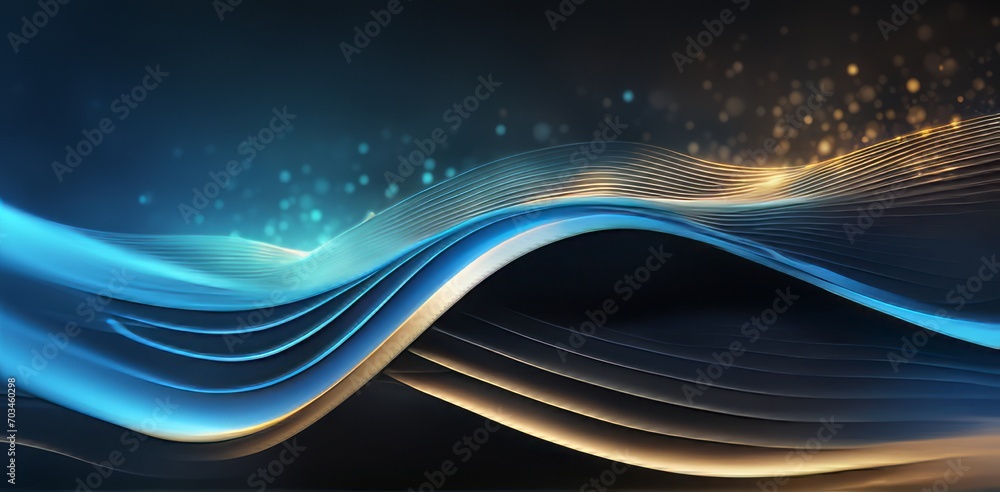 Poster digital business abstract wave technology background the futuristic realm with this captivating wallpaper, the mesmerizing wave of science , creating a visual network of innovation
