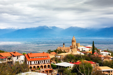 Beautiful view of the ancient siti of Signakhi. Kakheti, Georgia.