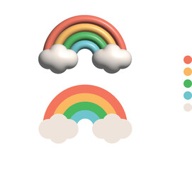 rainbow and clouds