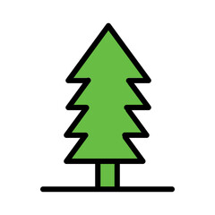 Camp Park Trees Filled Outline Icon
