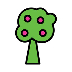 Travel Trees Forest Filled Outline Icon