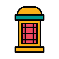 Booth Box Street Filled Outline Icon