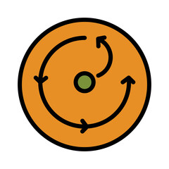 Force Centrifuge Physics Filled Outline Icon