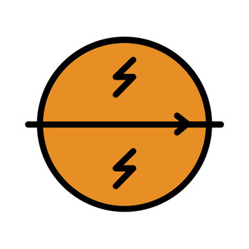recommend clip art: Direct Current Physics Filled Outline Icon