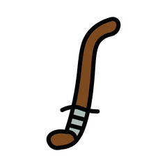 Blade War Sword Filled Outline Icon