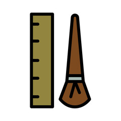 Sword Dagger Knife Filled Outline Icon