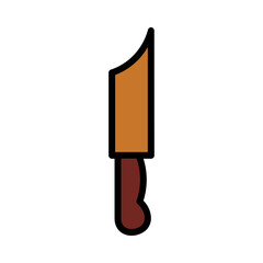 Blade Kill Knife Filled Outline Icon