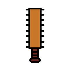 Gold Hand Sword Filled Outline Icon