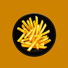 french fries vector illustration