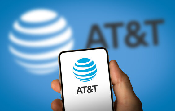 ATT telecommunications company displayed on mobile device