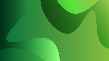 Minimal green background with dynamic wave layers