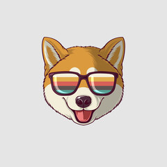 Cute Dog Vector Illustration