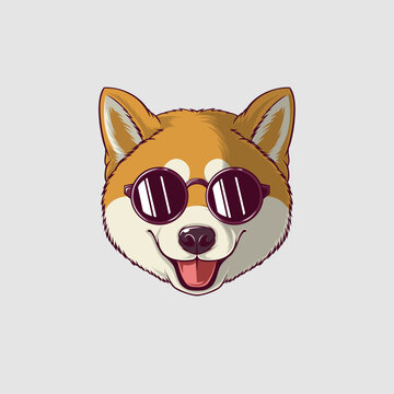 Cute Dog Vector Illustration