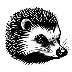 Charming Hedgehog Head Vector Design