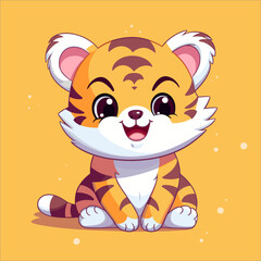 vector Cartoon tiger baby