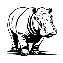 Playful Hippopotamus Vector