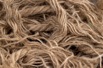 rough rope on a wooden table