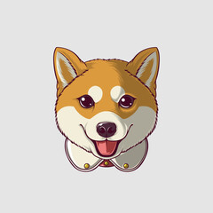 Cute Dog Vector Illustration