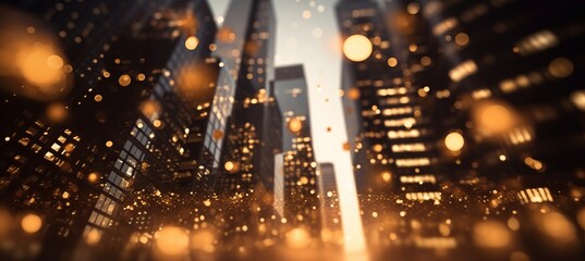 Blurred bokeh effect with elegant financial patterns and motifs inspired by the banking industry