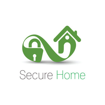 logo design key home security icon, vector, padlock, lock,turnk
