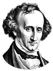 Felix Mendelssohn, generative AI	 - obrazy, fototapety, plakaty