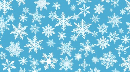 Pattern Snowflakes gently fall from the sky