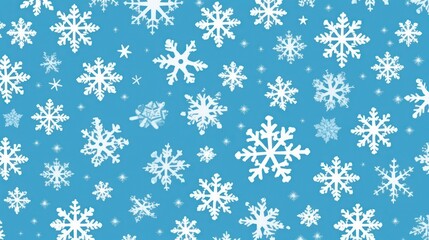 Pattern Snowflakes gently fall from the sky