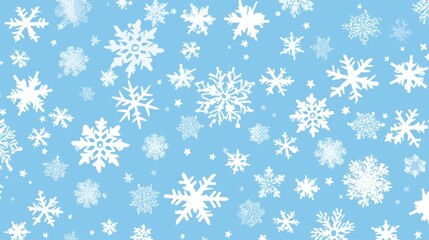 Pattern Snowflakes gently fall from the sky