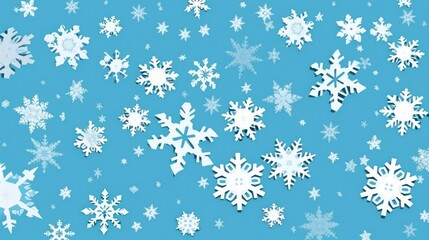 Pattern Snowflakes gently fall from the sky