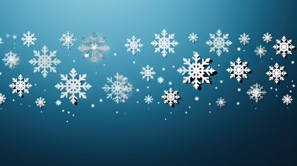 Pattern Snowflakes gently fall from the sky