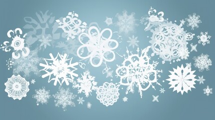 Pattern Snowflakes gently fall from the sky