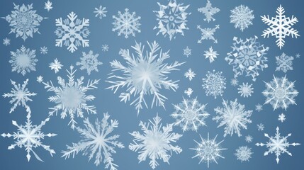 Pattern Snowflakes gently fall from the sky