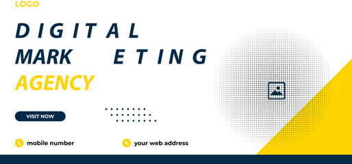 Vector business banner template print ready design for social media post