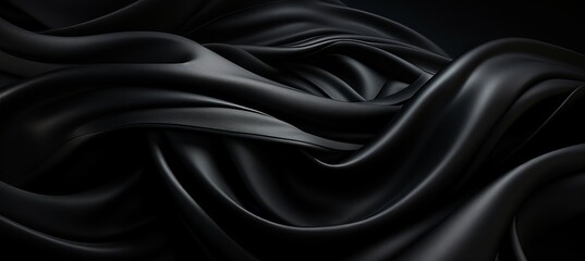 Abstract black wavy pattern background with textured waves and flowing lines for design projects