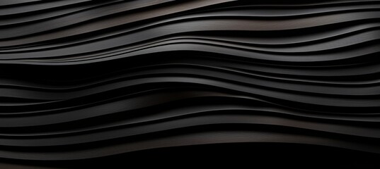 Abstract black wavy background texture pattern with elegant curves and intriguing design elements