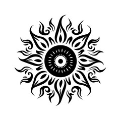 Radiant Sun Symbol Vector Illustration