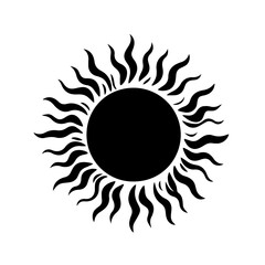 Radiant Sun Symbol Vector Illustration