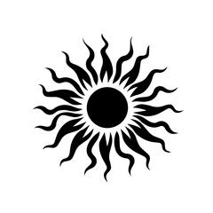Radiant Sun Symbol Vector Illustration