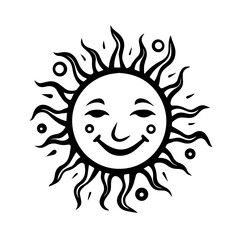 Radiant Sun Symbol Vector Illustration