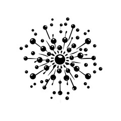 Microscopic Virus Particle Vector Art